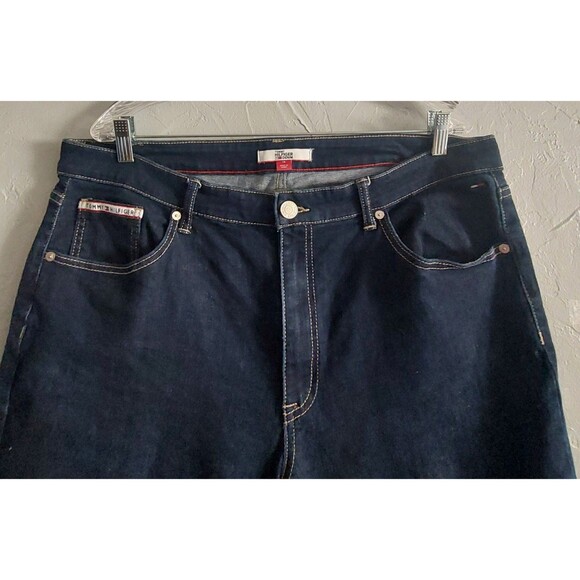 Tommy Hilfiger Jeans Womens 6 Blue Tribeca Skinny Dark Wash Cuffed Denim Pants - Picture 5 of 8